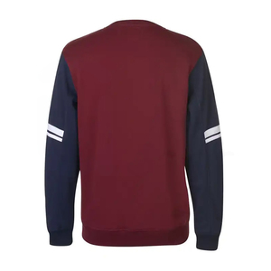 เสื้อสเวตเชิ้ตคอกลมสีเบอร์กันดีสำหรับผู้ชาย ทรงปกติ สีพื้น ผ้าถัก แขนยาว 100% ผ้าฝ้าย สำหรับฤดูใบไม้ร่วง - Product Image 5