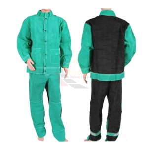 Chaqueta de Seguridad de Cuero Vacuno de Primera Calidad, Resistente al Fuego, Nivel de Protección Industrial, Traje de Soldadura para Construcción - Product Image 1