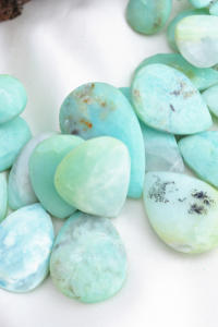 Ópalo Azul Peruano Natural, Color Superior, Forma de Almendra Facetada, Natural, para la Elaboración de Joyería Fina, Piedra Preciosa - Product Image 2