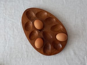Handmade Lavie Creations <b>Eco</b>-Friendly Wooden <b>Egg</b> Holder Tray Storage Rack Dishwasher & Freezer Safe Kitchen Farmhouse Home Decor - Product Image 1