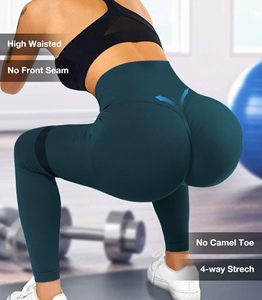 Women Running Leggings Compression Scrunch Butt <b>Tummy</b> <b>Control</b> High Waisted Solid Sports Butt Lifting Workout Gym Tight Yoga Pant - Product Image 5