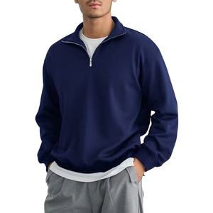 Sudadera de lujo con cremallera de un cuarto para hombre, personalizada, a precio de fábrica para etiquetas estadounidenses. - Product Image 1