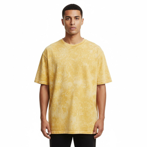 T-shirts Boxy Cropped Oversize à Épaules Tombantes 100% Coton 260 GSM de Haute Qualité avec Logo Personnalisé pour Hommes - Product Image 5