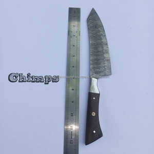 Cuchillo de chef de acero de Damasco de 8 pulgadas con mango de madera, ecológico, marca personalizada, hoja afilada, cuchillo de cocina para carne, rebanador rápido y de alta precisión - Product Image 6
