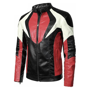 Heavy Duty Motorbike <b>Racing</b> <b>Jacket</b> Protective Motorcycle Leather Wear with Reinforced Safety Panels - Product Image 3