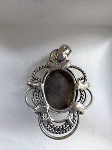 Pendentif vintage en argent sterling et labradorite, bijou artisanal en pierre précieuse, design élégant pour femme, vente en gros, export - Product Image 3