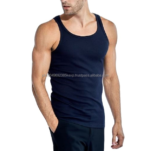 Débardeurs pour hommes à la vente chaude Nouveaux vêtements de sport populaires pour la salle de sport Couleur unie Coton Muscle Fitness Singlet Respirant Tricoté - Product Image 4