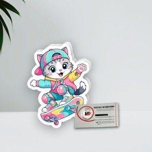 En gros, plaques magnétiques en acrylique pour cils, motifs chat mignon, skateboard, diamant, cœur uni, papillon, fleur diamant, carré - Product Image 4