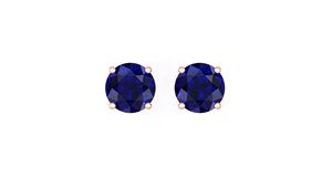Boucles d'oreilles clous en or massif 14k 18k avec rubis taille ronde 1 carat, fermoir à vis, bijoux fins pour femme, cadeau, soirée, usage quotidien - Product Image 3