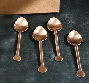 Juego de Cucharas de Té de Cobre con Acabado Satinado, Diseño Moderno, Resistentes al Óxido, para Bodas - Product Image 1