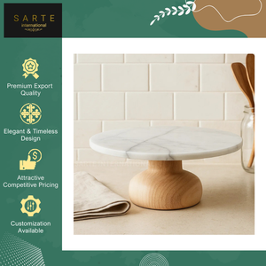 Latest Stock Arrival India Made Dessert Display and Centerpiece Use Custom Design Natural <b>Marble</b> Modern <b>Cake</b> <b>Stand</b> for Sale - Product Image 3