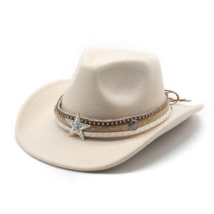 Western <b>Cowboy</b> <b>Hat</b> Suede Wide Brim Light Luxury Style Party Dots for Men & <b>Women</b> Outdoor Travel Stage Performance Prop - Product Image 6