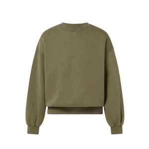 Wholesale Custom Embroidered Printed Logo Unisex Cotton Fleece Oversized <b>Crewneck</b> Sweatshirt-Winter Men's - Product Image 2