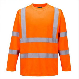 Camiseta Polo de Manga Larga de Alta Visibilidad y Transpirable para Hombre, Ropa de Trabajo de Seguridad Reflectante, Algodón con Impresión Serigrafiada y Fusión sin Costuras - Product Image 5