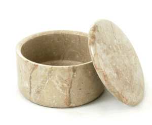 Bol à raser Fossil avec couvercle assorti, grand et élégant, pour crème à raser, accessoires de salle de bain et organisation domestique - Product Image 1