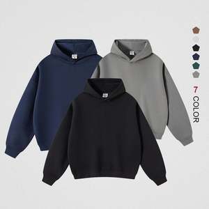 Hoodie surdimensionné personnalisé à épaules tombantes en tissu épais pour homme – 52 % coton, 48 % polyester - Product Image 2