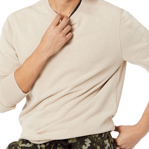 Sudadera de Hombre Beige 100% Poliéster, Corte Regular, Cuello Redondo, Informal, Tejida, Manga Larga, Color Sólido, Ropa de Invierno - Product Image 6