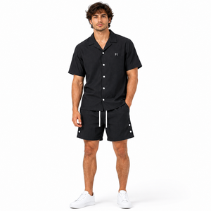 Conjunto de Camiseta y Pantalones Cortos de Verano 2026 Personalizados, 2 Piezas, para Hombre, de Nailon, Transpirable, Holgado, Informal, con Logotipo OEM - Product Image 4