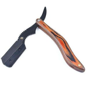 Hair Cut Razor Change Blade Type Shaving Knife Professional Straight Manual Razors Redwood Handle <b>Shaver</b> Men's Shaving Razor Pro - Product Image 1