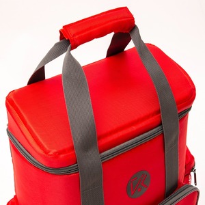 Red multifunctional insulated <b>backpack</b> simple refrigerated bag large capacity picnic bag meal delivery bag - Product Image 6