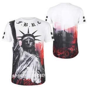 New Design Custom Printing Pattern O-Neck Gym Shirt Sports Wear Stretch Breathable Men's Sublimation T Shirts - Product Image 4