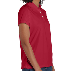 Chemise polo de golf pour femme, manches courtes, dernier design imprimé sur mesure, prix de gros. - Product Image 2