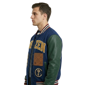 Chaqueta Varsity de Lana y Cuero para Hombre de Alta Calidad, Personalizada ODM OEM, Chaqueta Letterman Hecha a Mano con Parches Bordados, Ropa Urbana - Product Image 6