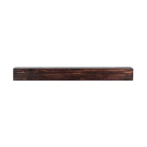Mensola per Caminetto in Legno Naturale da 48 x 8 x 5 Pollici, Capacità 50 Libbre, Stile Rustico da Parete - Product Image 1