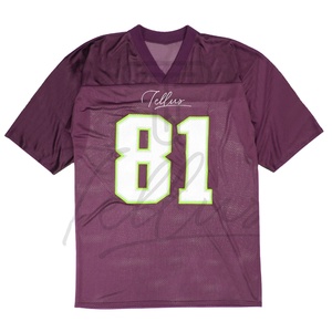 Último Diseño de Camiseta de Fútbol Americano Juvenil, Transpirable, de Manga Corta, Color Personalizado, Alta Calidad - Product Image 1