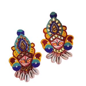 Pendientes de Cuentas Multicolores Hechos a Mano, Pendientes de Cuentas Personalizados para Mujer, Joyería Festiva para Fiestas al Mejor Precio - Product Image 1