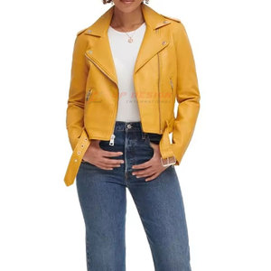 Dernière conception, qualité supérieure, veste en cuir pour femme, hiver, col rabattu, respirante, écologique, personnalisable, vente en gros - Product Image 6