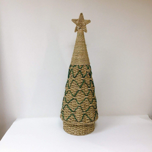 Handmade Seagrass Christmas <b>Tree</b> Water Hyacinth Woven Holiday Decoration Natural Eco Friendly Christmas Decor Kingcraftviet - Product Image 1