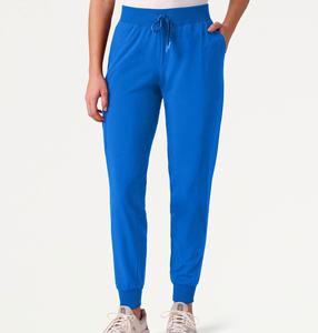 Conjunto de Uniforme Médico Azul para Mujer, Pantalones de Algodón y Poliéster, Blusa de Manga Corta con Cuello para Estetoscopio - Product Image 6
