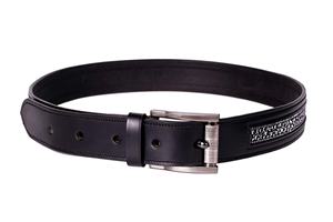 Ceinture en cuir véritable pour homme, logo personnalisé d'usine, 4 mm d'épaisseur, cuir de vachette pleine fleur vintage de luxe - Product Image 3