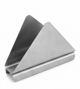 Porta Servilletas Moderno de Acero Inoxidable, Diseño Triangular Independiente, Ideal para Utensilios de Cocina, Vajilla y Uso en Hoteles - Product Image 1