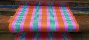 Rouleau de tissu en bâche tissée 100 % nylon recyclé, enduit de PVC antibactérien, motif rayé coloré, textile écologique pour sacs - Product Image 4