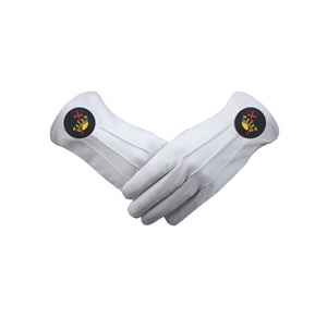 Premium Lady Knights HoTC Leather Ceremony <b>Gloves</b> Black Patch - Product Image 1
