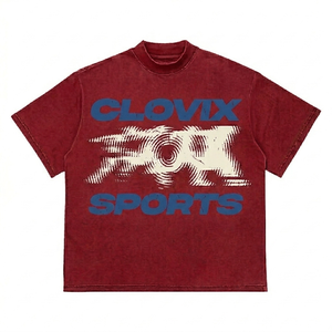 Clovix Sports Mens <b>Top</b> Quality Heavyweight Short Sleeve T Shirt Regular Fit Cotton Graphic Printed Casual Summer Apparel - Product Image 6