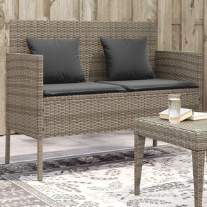 Banc de jardin en rotin PE 44,5 po x 24 po x 34,3 po avec rangement, banc de patio extérieur pour jardin, design contemporain, style moderne - Product Image 1