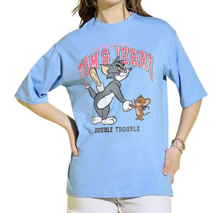 Camiseta de Manga Corta Personalizada para Mujer, de Alta Calidad, en Algodón y Poliéster, con Estampado Serigrafiado y Hombros Caídos, Precio al por Mayor 2026 - Product Image 2