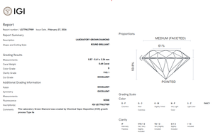 Diamante CVD de Corte Redondo Certificado por IGI de Alta Calidad de 0.64 Quilates, D VVS1, Diamante Cultivado en Laboratorio para Joyería, Listo para Enviar - Product Image 3