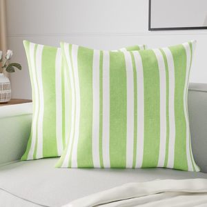 100% Woven Cotton <b>Striped</b> <b>Cushion</b> Cover | Custom American Stripe Pillow Cover | Wholesale Decorative Sofa <b>Cushion</b> Case - Product Image 2