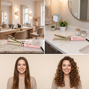 <span class=keywords><strong>Meilleur</strong></span> choix pour des boucles douces et sexy, fer à friser à affichage LED numérique haute capacité avec plusieurs tailles de fûts - Product Image 3