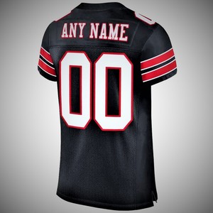Maillot de football personnalisé en mesh avec nom et numéro d'équipe, col en V, uniforme sportif - Product Image 3