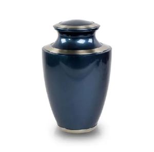 Urna Funeraria de Aluminio Plateado Hecha a Mano, Capacidad de 200 Pulgadas Cúbicas, Estilo Americano, Recuerdo Conmemorativo - Product Image 1
