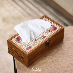 Caja de pañuelos de madera de diseño de lujo para hotel y restaurante, caja de servilletas hecha a mano de calidad superior, cubierta de madera para pañuelos al por mayor - Product Image 3