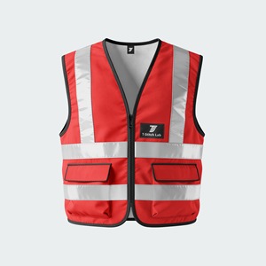 Veste de sécurité haute visibilité personnalisée avec logo, multi-poches, bande réfléchissante, certifiée CE, en polyester, pour ingénieurs, travail haute visibilité - Product Image 1