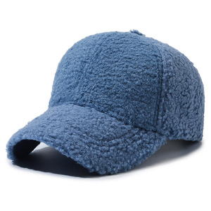 Gorras de béisbol de invierno cálidas de sherpa, estilo 5 paneles, con lana de cordero gruesa y sólida, estilo urbano, característica de tela común - Product Image 4