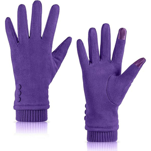 Premium Womens Fashion Leather <b>Gloves</b> With Angora <b>Wool</b> Lining And Touchscreen Compatible Fingertips For Winter Luxury - Product Image 1