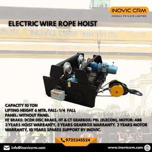 รอกโซ่ไฟฟ้าใหม่ 10 ตัน ยกได้ 6 เมตร |   มอเตอร์ ABB |   กล่องเกียร์เอเลคอน |   ดิสก์เบรก DCEM |   รอกยกของหนักสำหรับเครน EOT |   รีโมท - Product Image 5